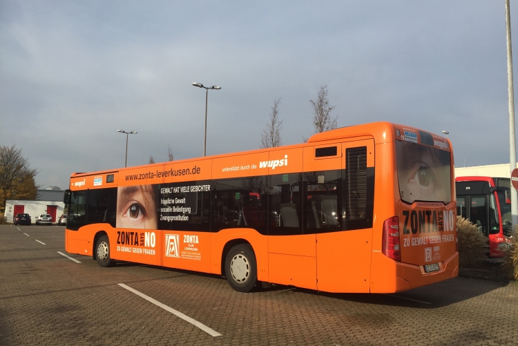6 Monate wird der Zonta-Bus durch Leverkusen fahren!
